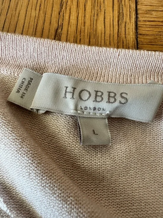 HOBBS London Carrie Bolero Shrug Shoulder Cardigan Sweater Light Pink Large - Picture 4 of 9